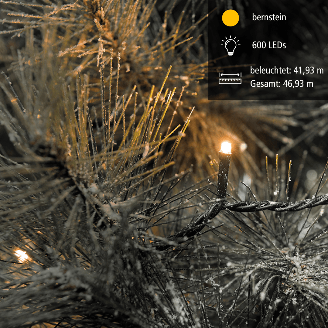 Micro LED Lichterkette 600 bernsteinfarbene LED - WeihnachtsladenKonstsmide