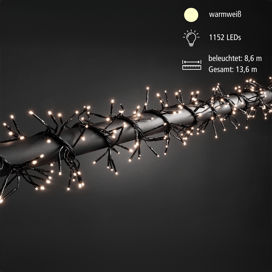 Micro LED - Lichterkette 'Cluster' 1152 flg. ww - WeihnachtsladenKonstsmide