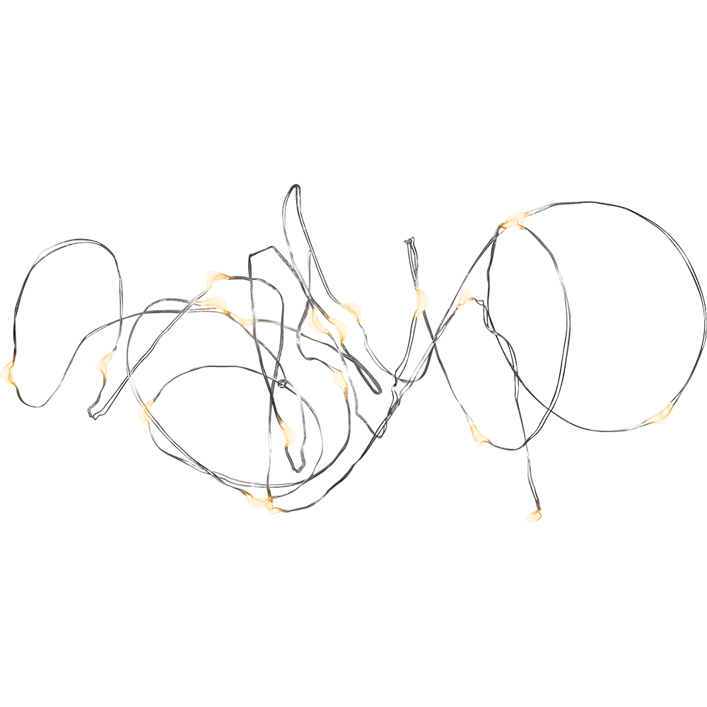 Micro LED Lichterkette mit 20 bernsteinfarbenen LEDs - WeihnachtsladenKonstsmide