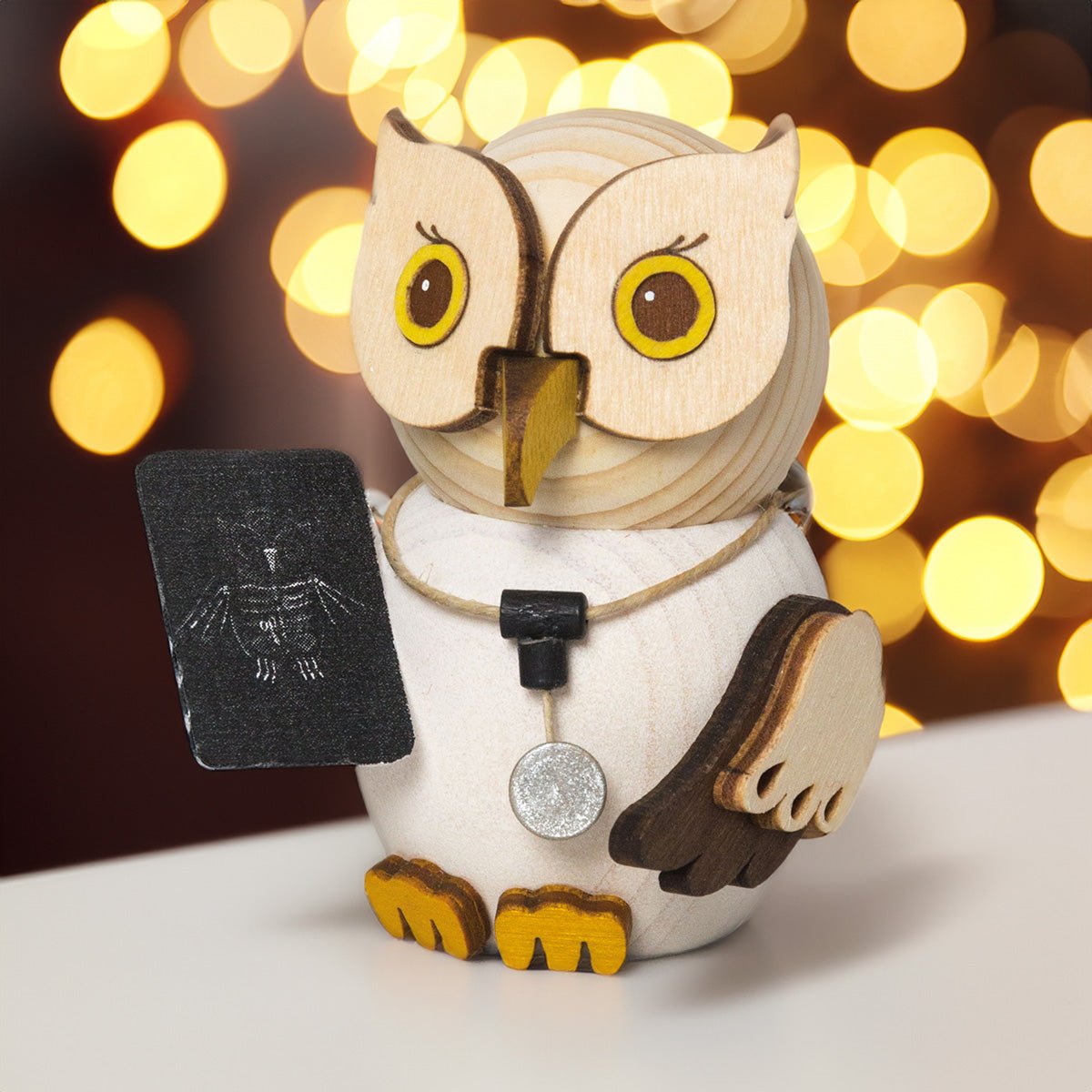 Mini Eule Mediziner - WeihnachtsladenDrechslerei Kuhnert