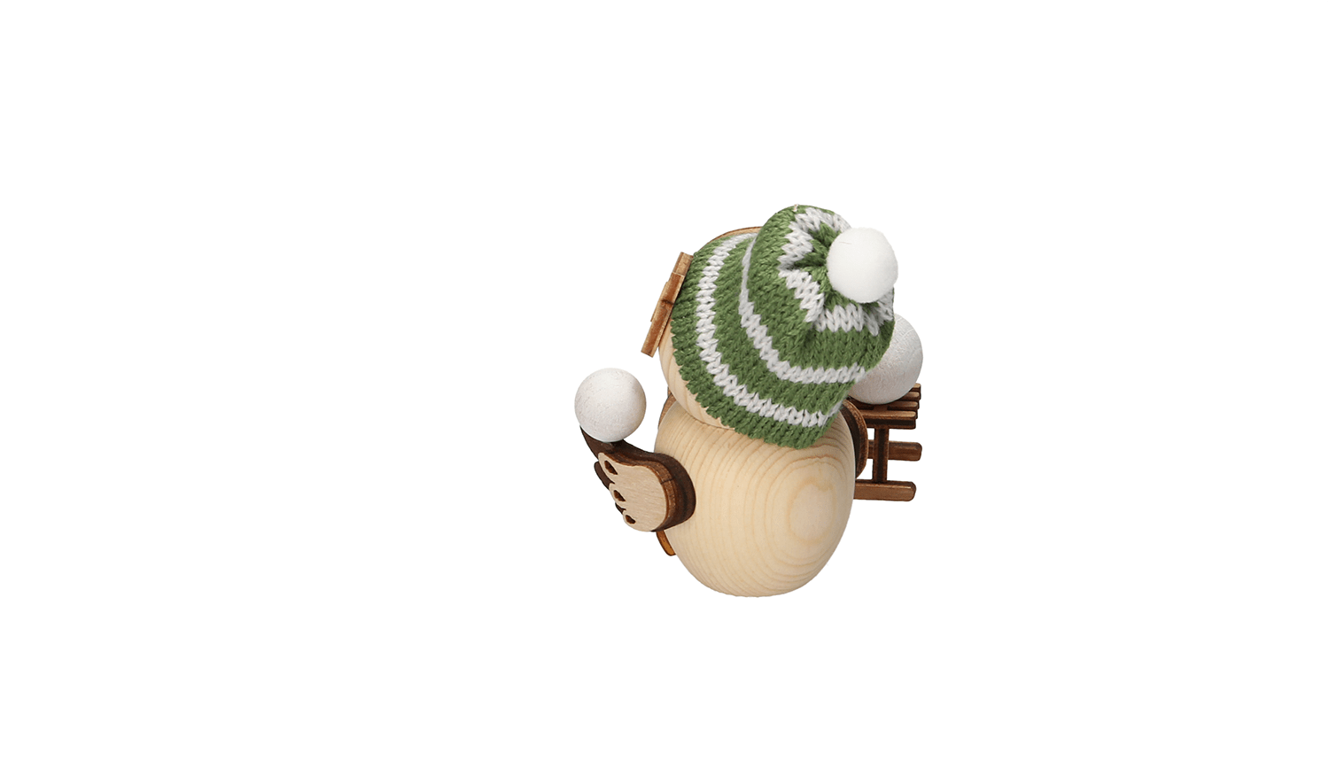 Mini - Eule mit Schlitten - WeihnachtsladenDrechslerei Kuhnert