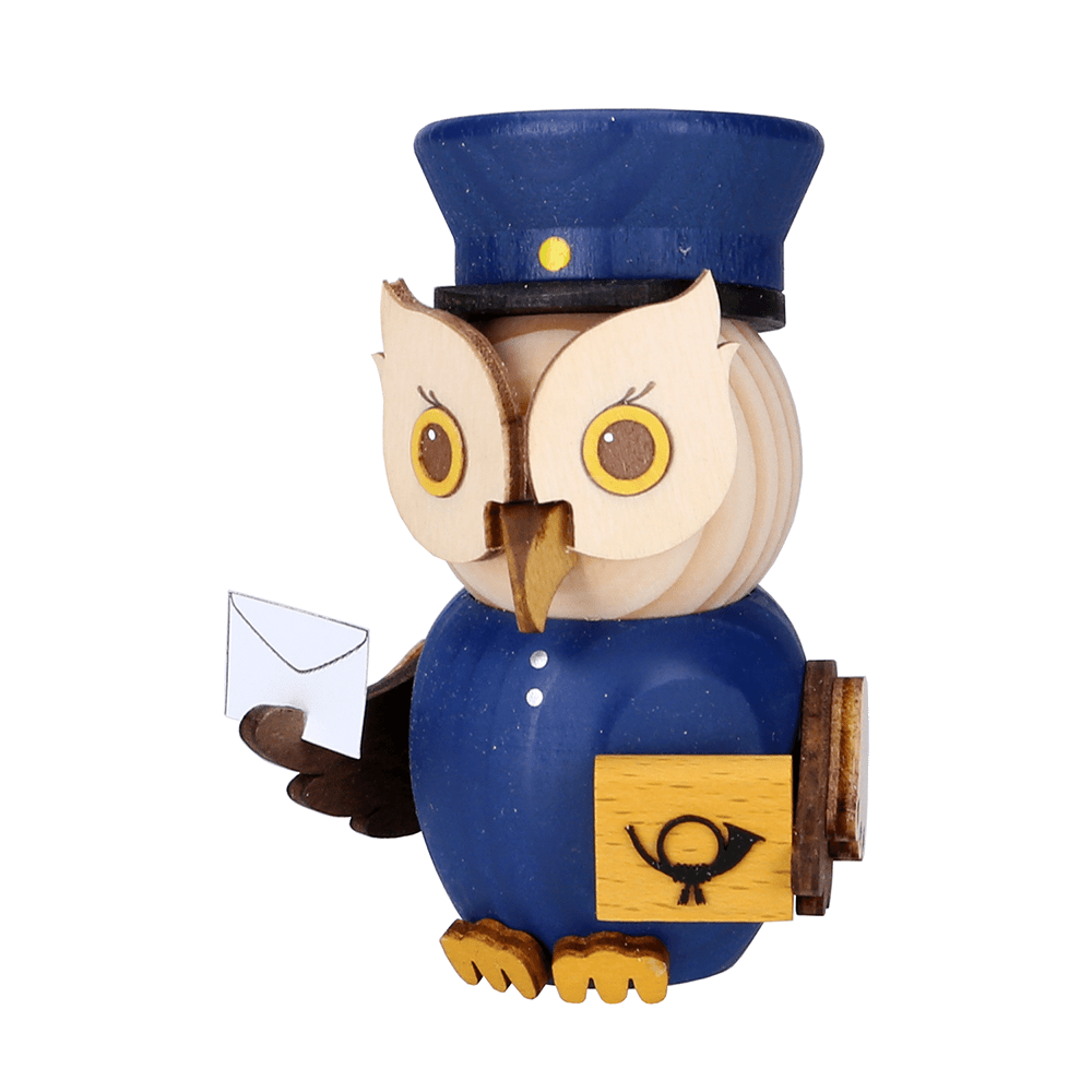 Mini Eule Postbote - WeihnachtsladenDrechslerei Kuhnert