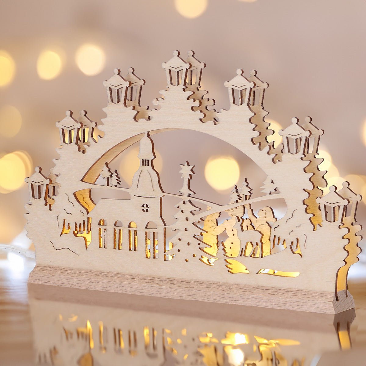 Mini - Lichterbogen 'Schneemann' - WeihnachtsladenSAICO