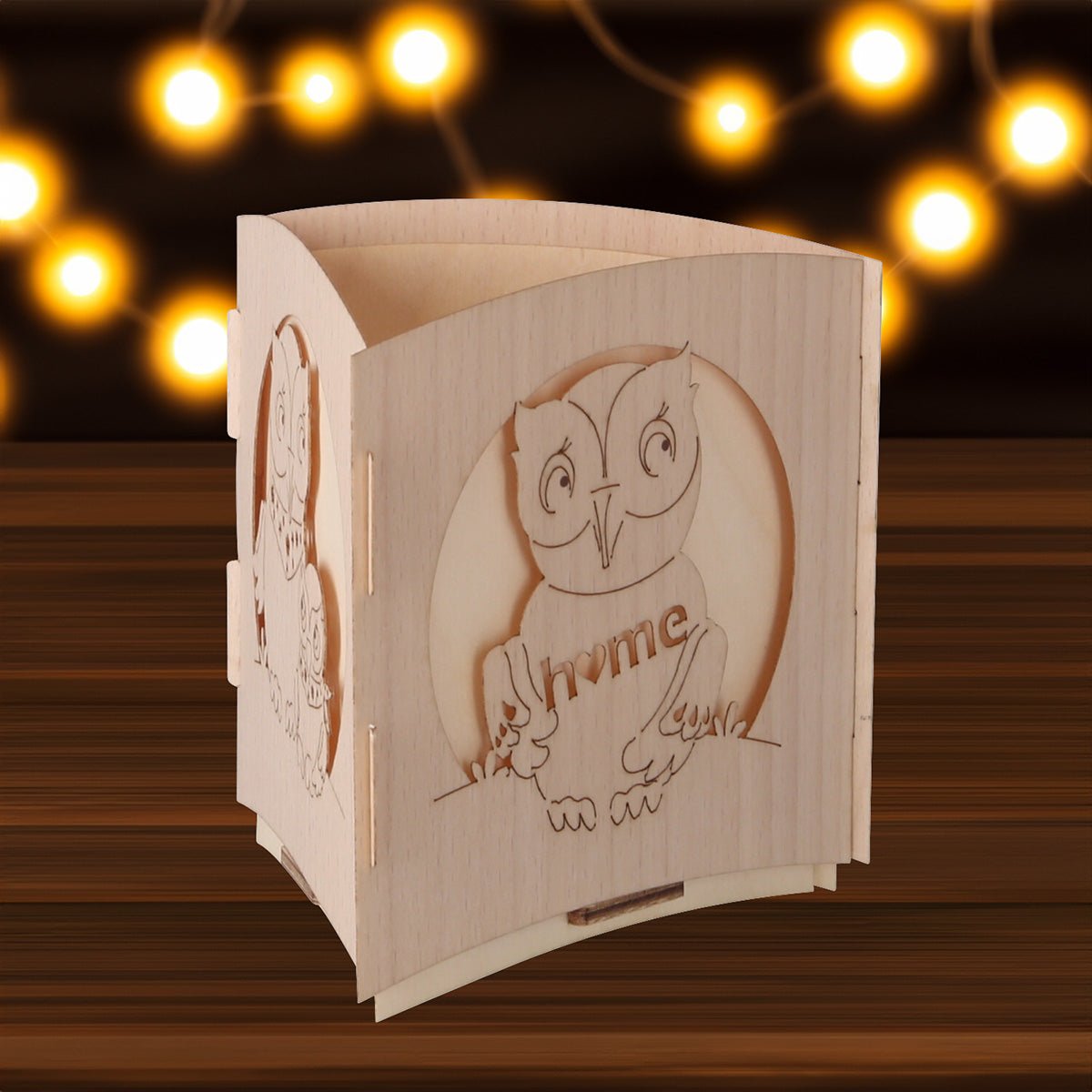 Motivleuchte Mini Eulen - WeihnachtsladenDrechslerei Kuhnert