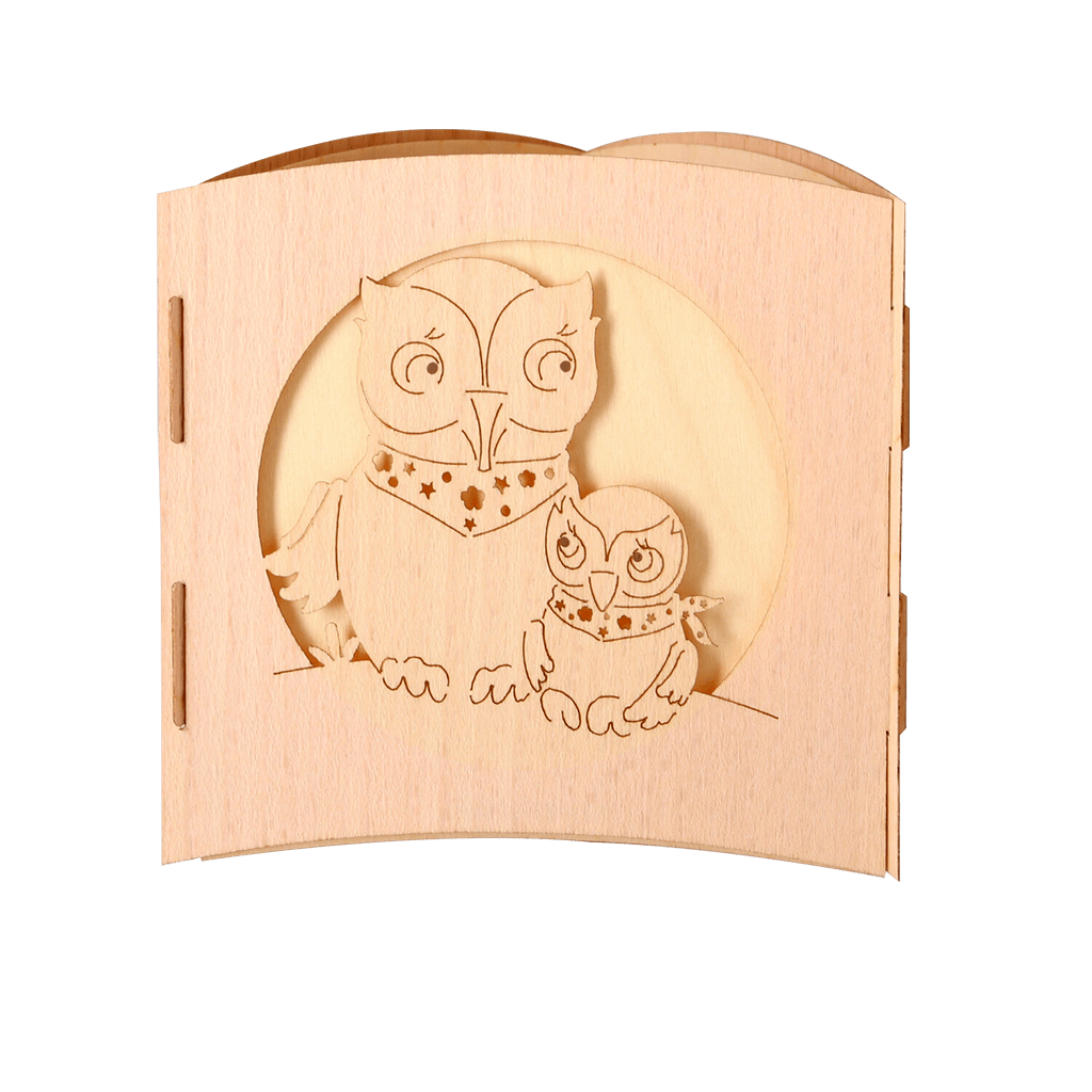 Motivleuchte Mini Eulen - WeihnachtsladenDrechslerei Kuhnert