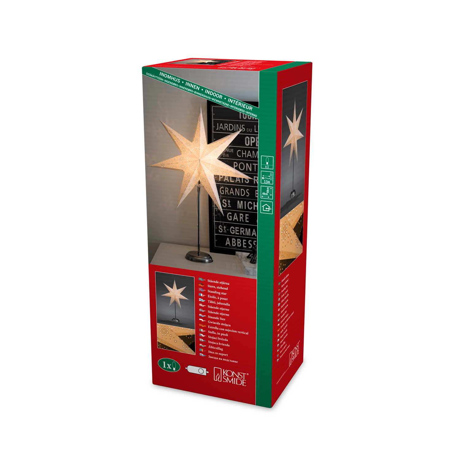 Papier - Leuchter Stern - WeihnachtsladenKonstsmide