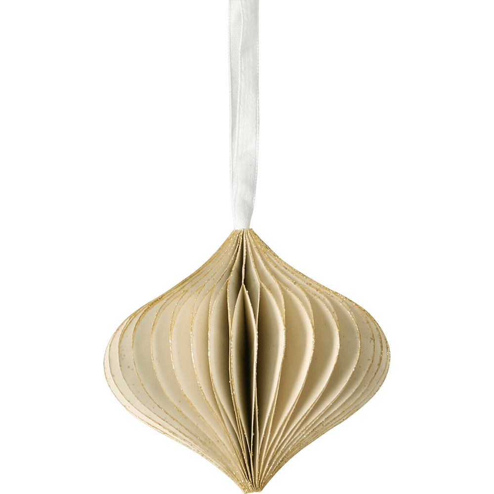 Papierhänger cremefarben 4er - Set - WeihnachtsladenSöllner Floristik