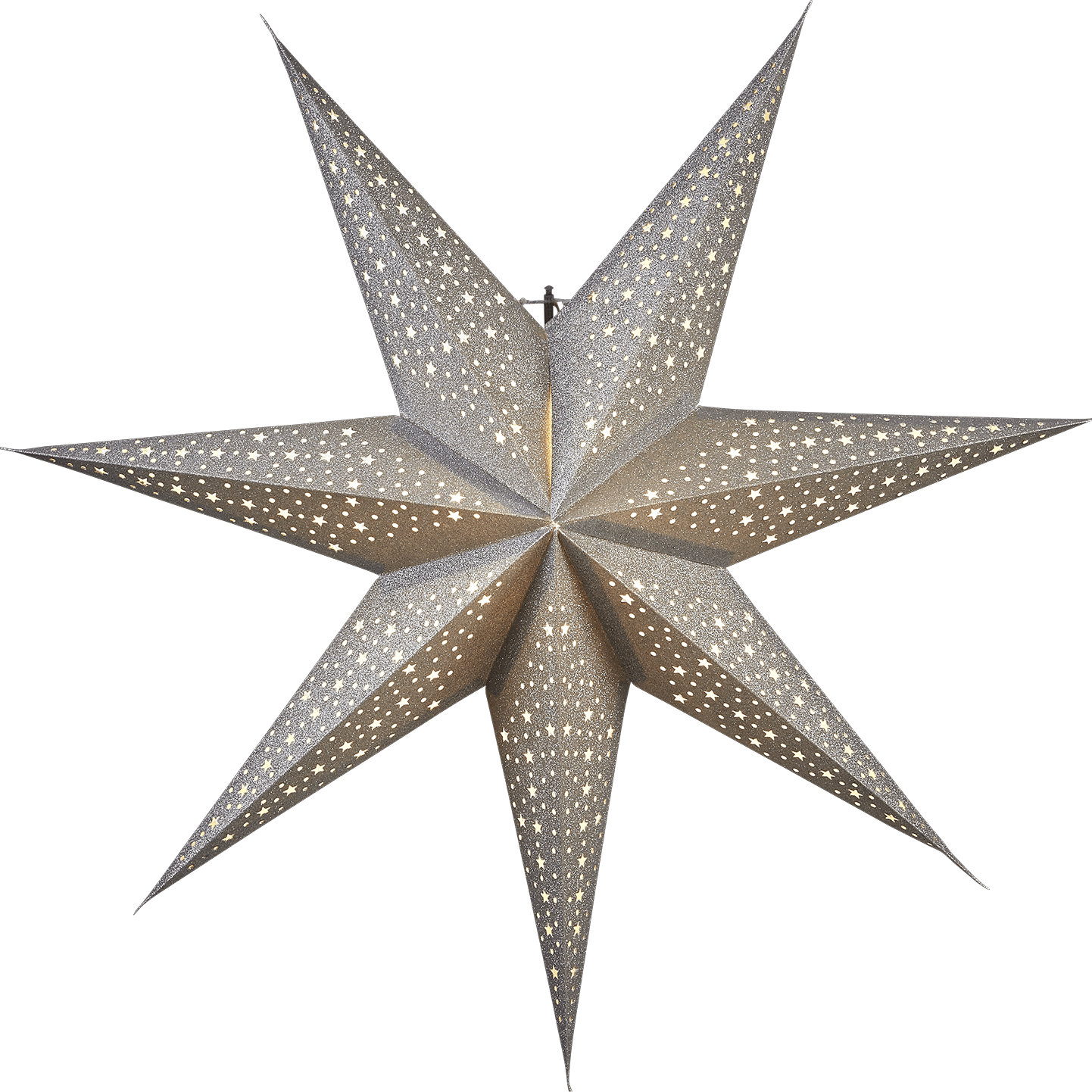 Papierstern 'Blinka' 62cm silber - WeihnachtsladenStar Trading