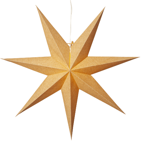 Papierstern 'Cotton' in warmem Ockerton - WeihnachtsladenStar Trading