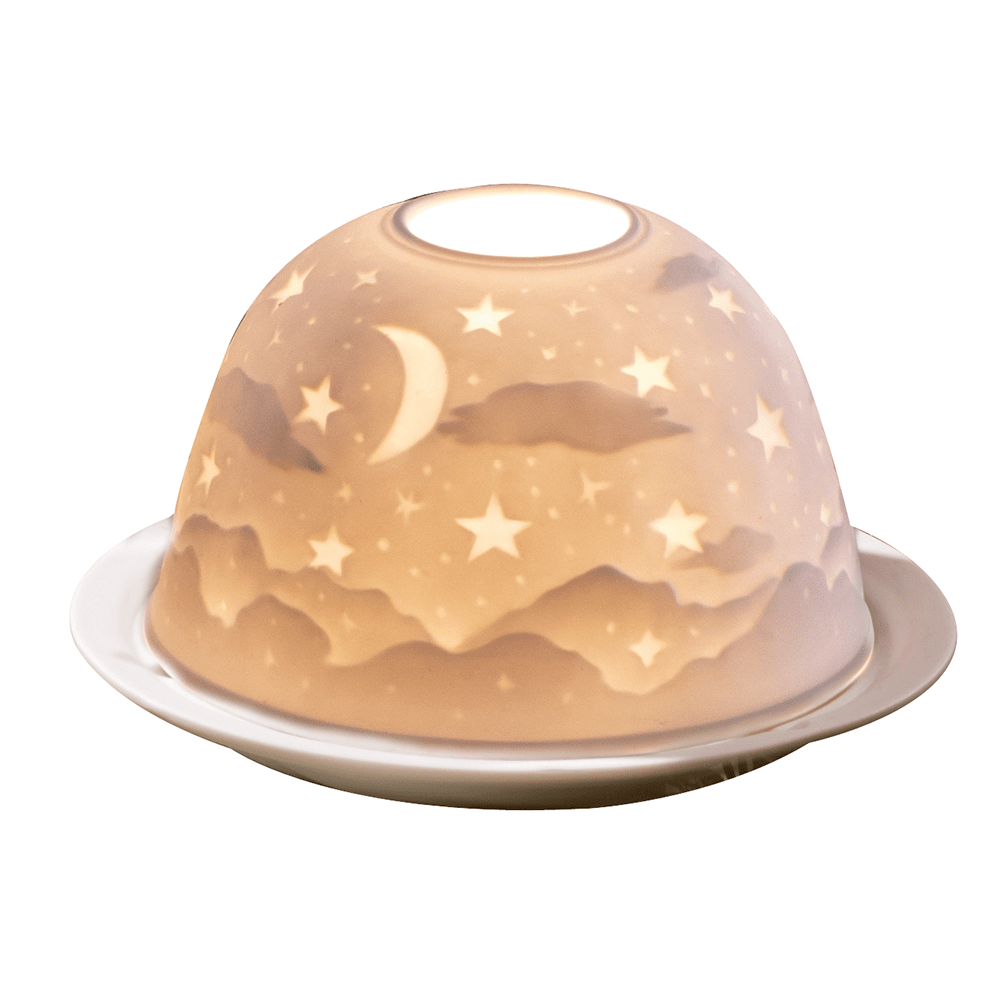 Porzellan - Windlicht 'Dome - Light' Sternenhimmel - WeihnachtsladenSAICO