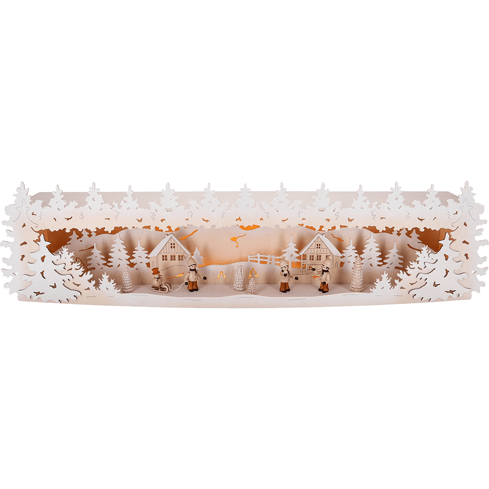 Premium - Line - Lichterbogenerhöhung Kinder im Schnee LBS1073 - WeihnachtsladenSAICO