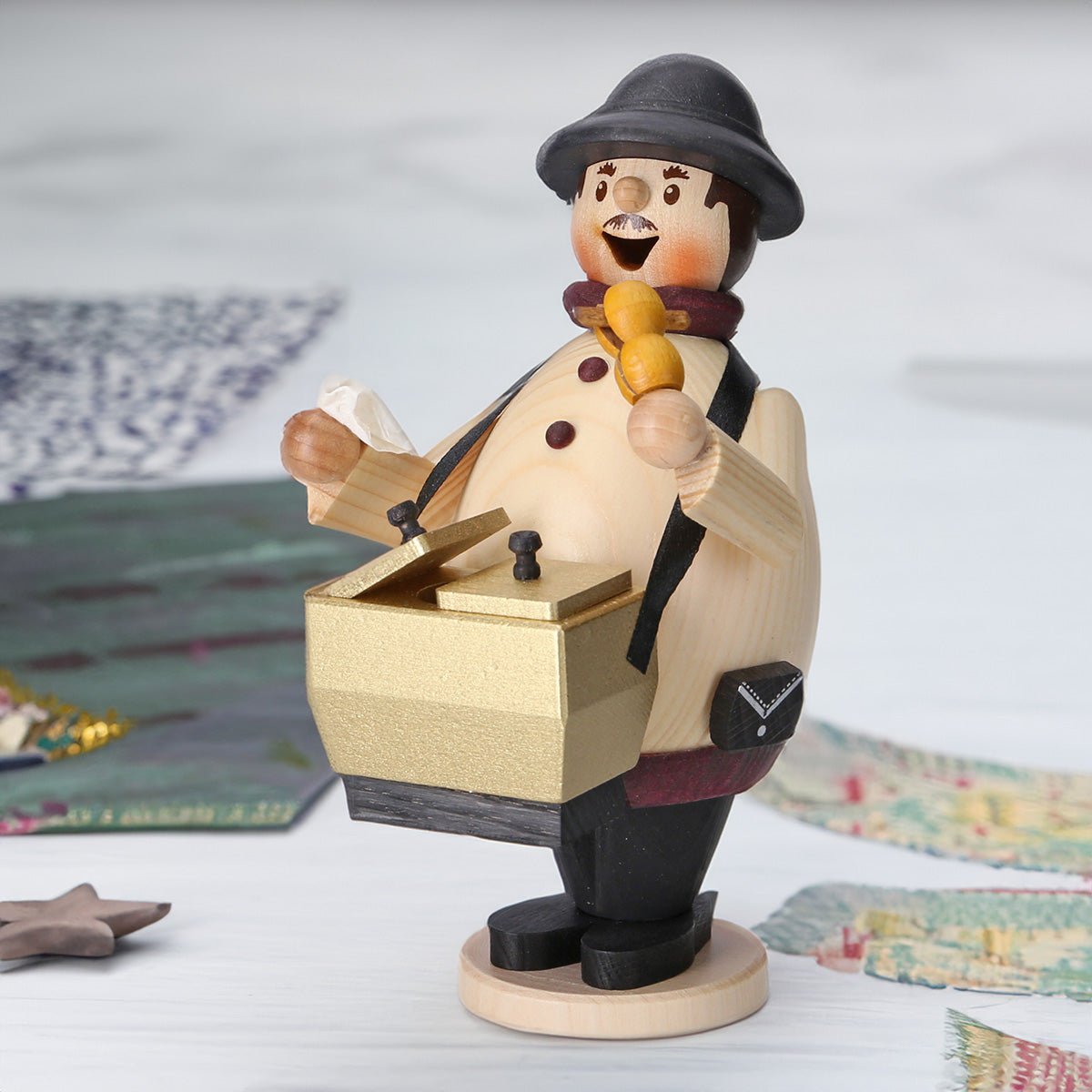 Räuchermann Max Bockwurstverkäufer - WeihnachtsladenDrechslerei Kuhnert