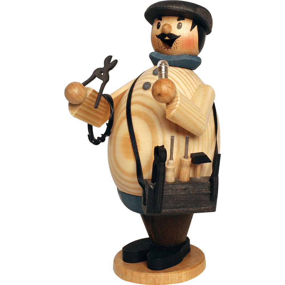 Räuchermännchen Max der Elektriker - WeihnachtsladenDrechslerei Kuhnert