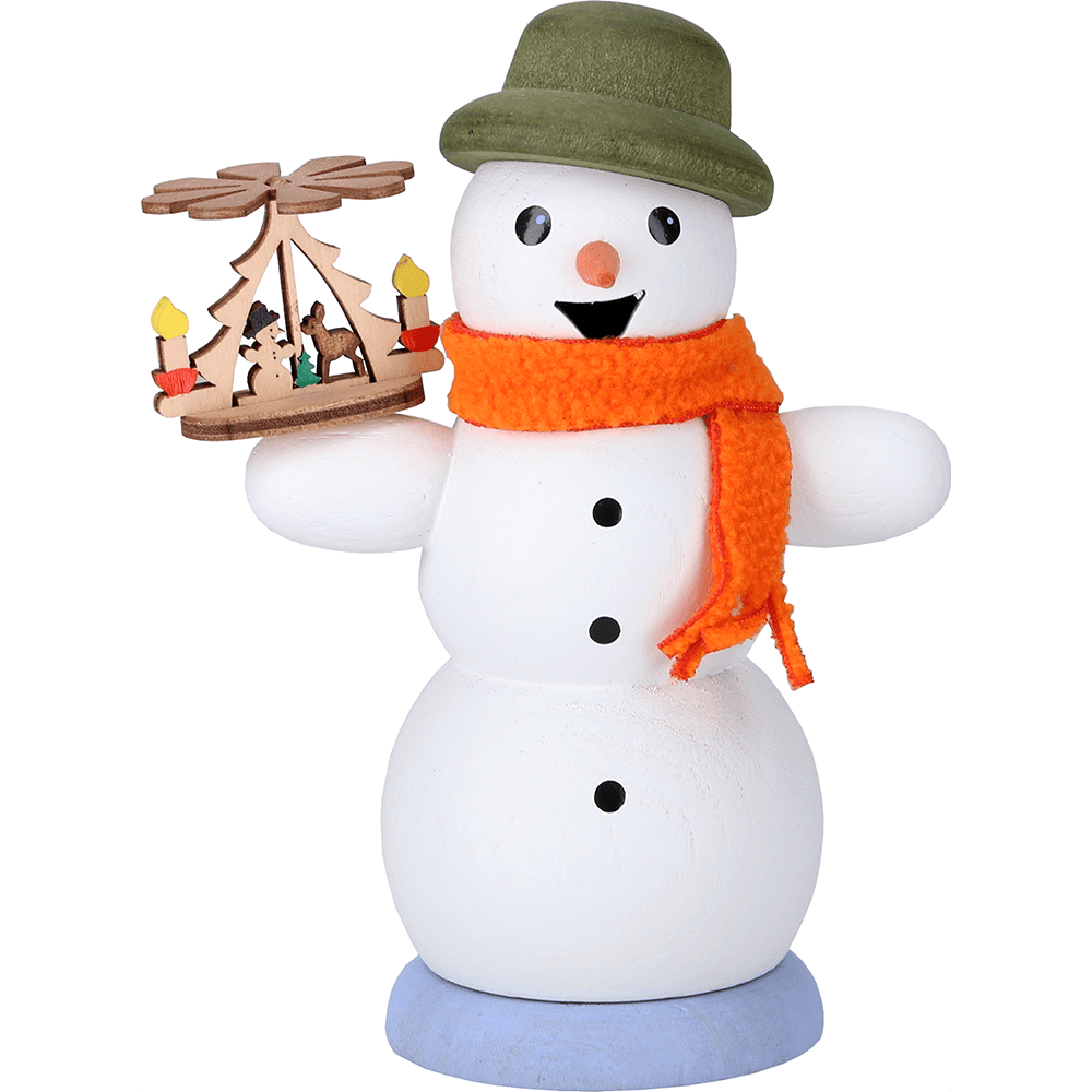 Räuchermännchen Schneemann mit Pyramide - WeihnachtsladenDrechslerei Kuhnert