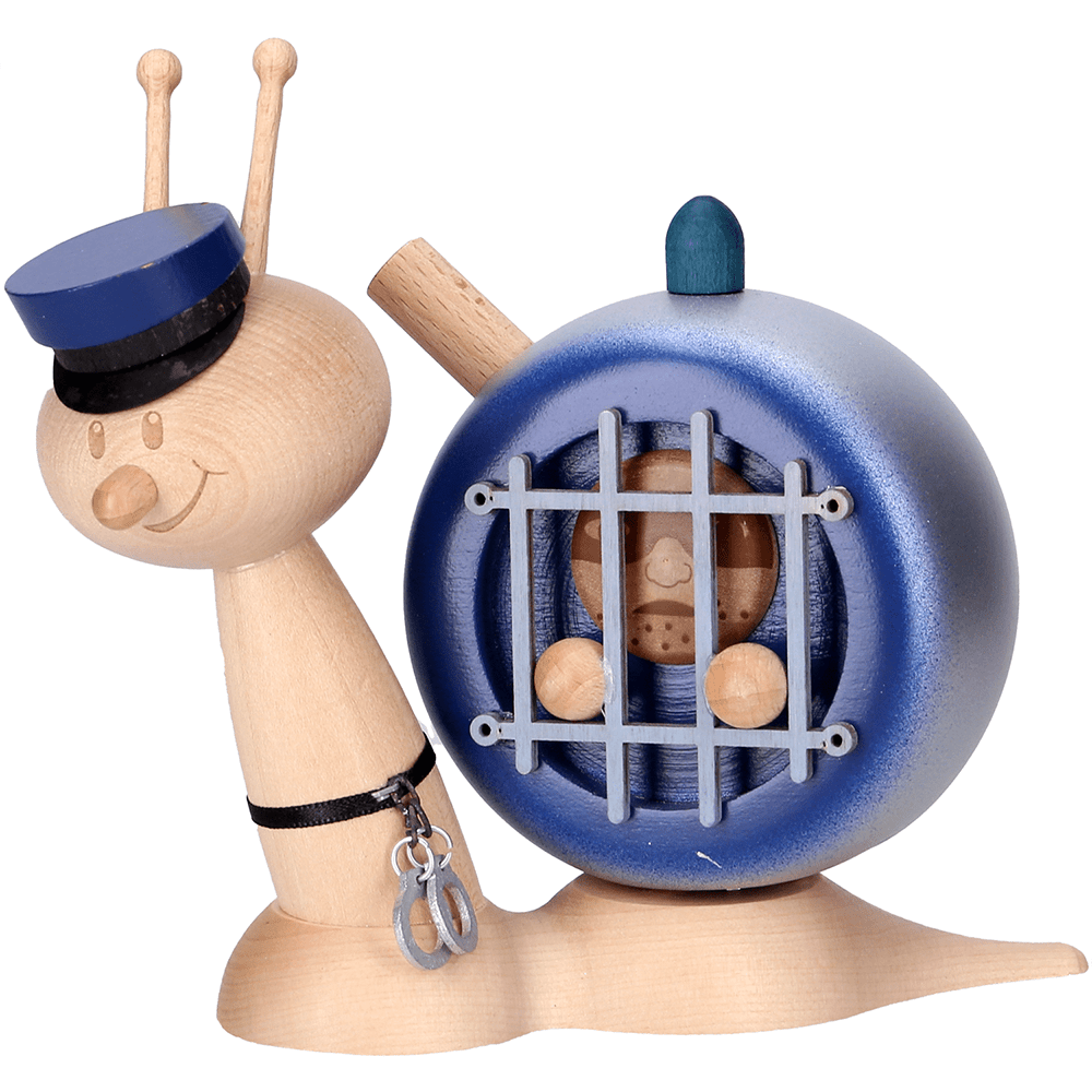 Räucherschnecke Sunny 'Polizei' 37107 - WeihnachtsladenDrechslerei Kuhnert