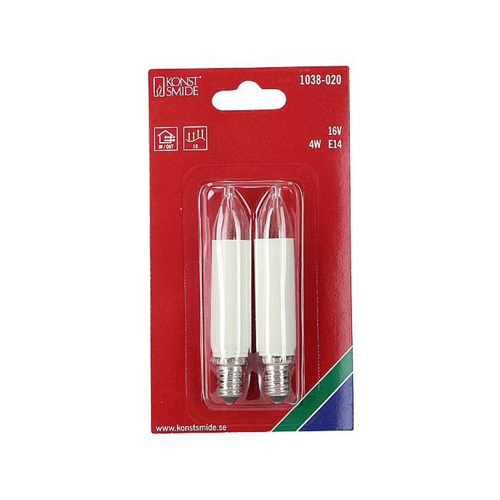 Schaftkerze E14 16V/4W elfenbein - WeihnachtsladenKonstsmide