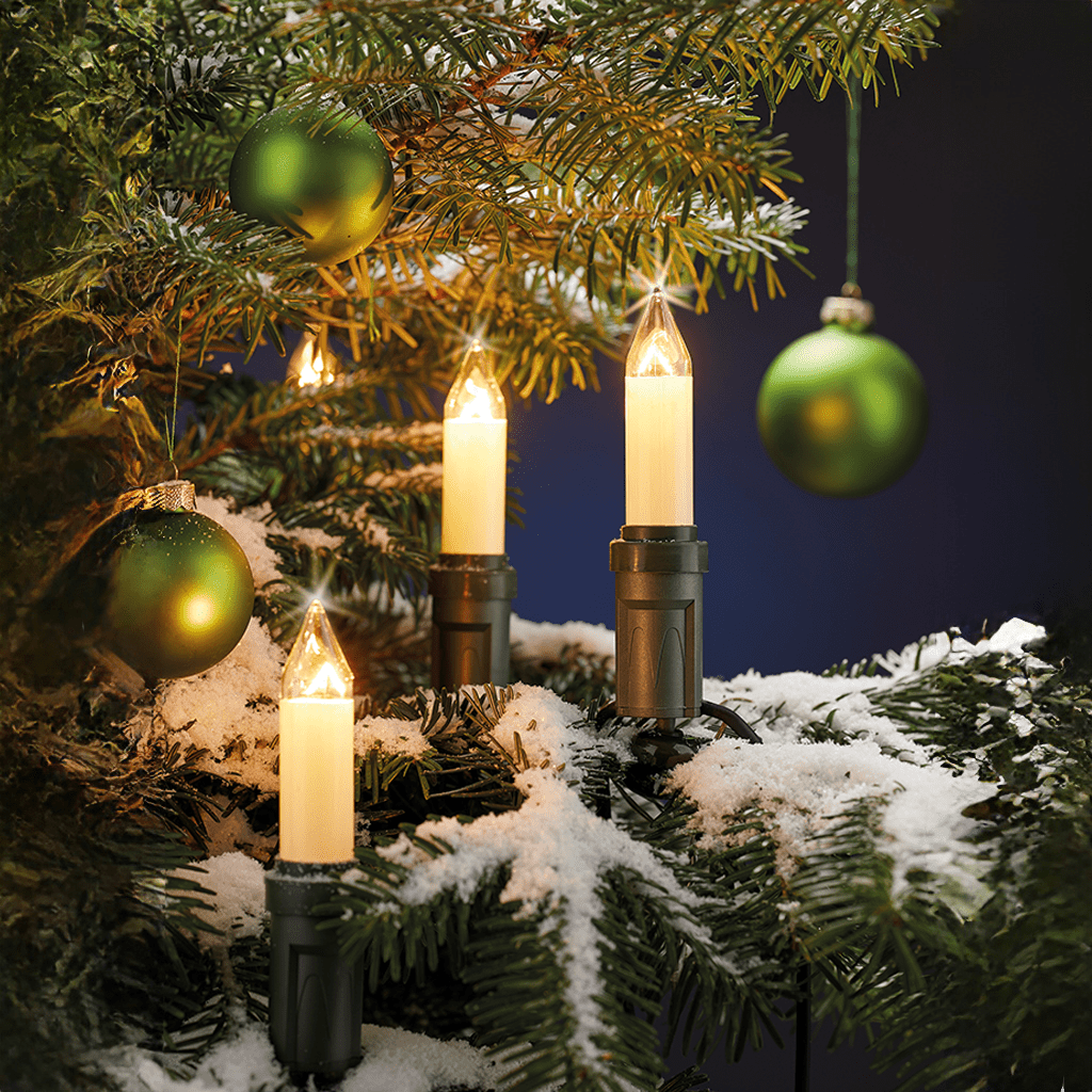 Schaftkerzen - Lichterkette - Weihnachtsladenhellum