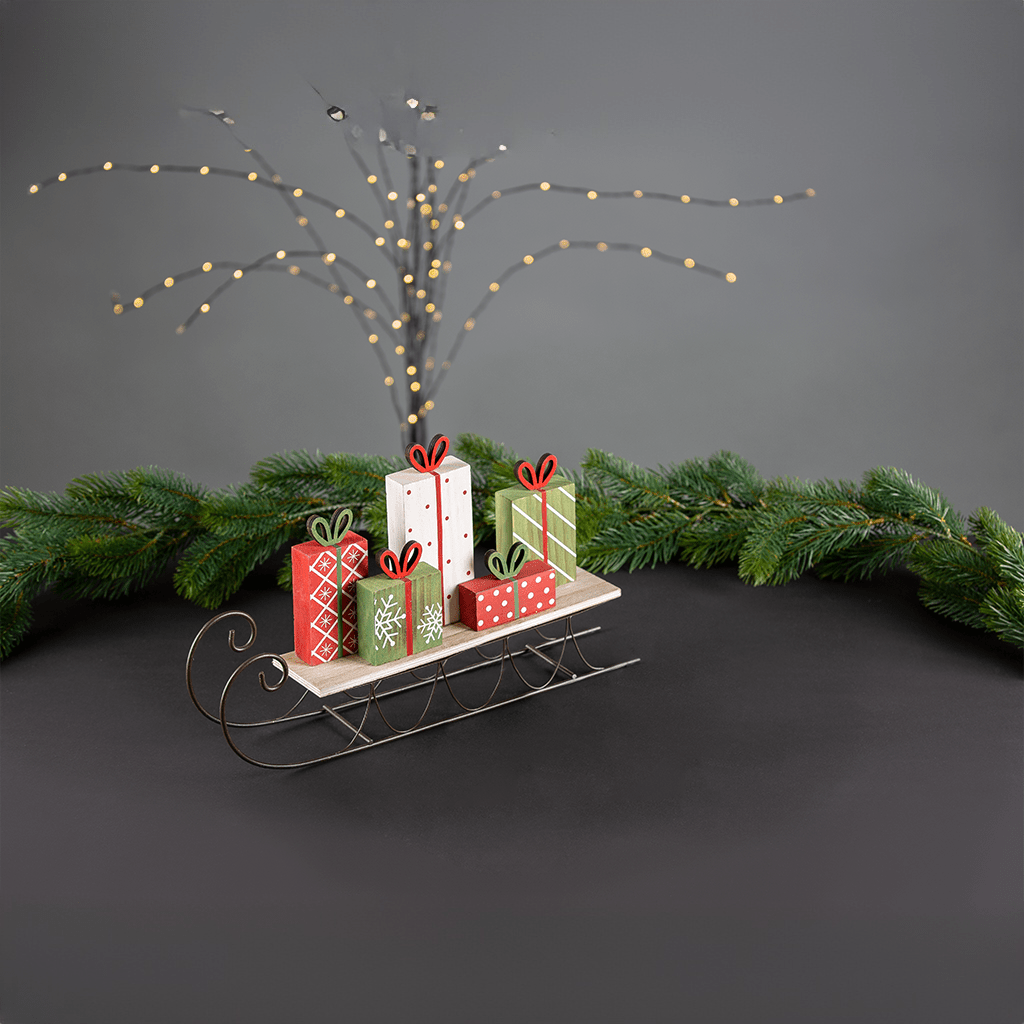 Schlitten bunt 41x23cm - WeihnachtsladenSöllner Floristik