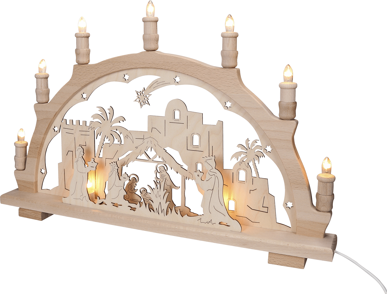 Schwibbogen 'Krippe' mit 7 Lichtern - WeihnachtsladenLenk & Sohn