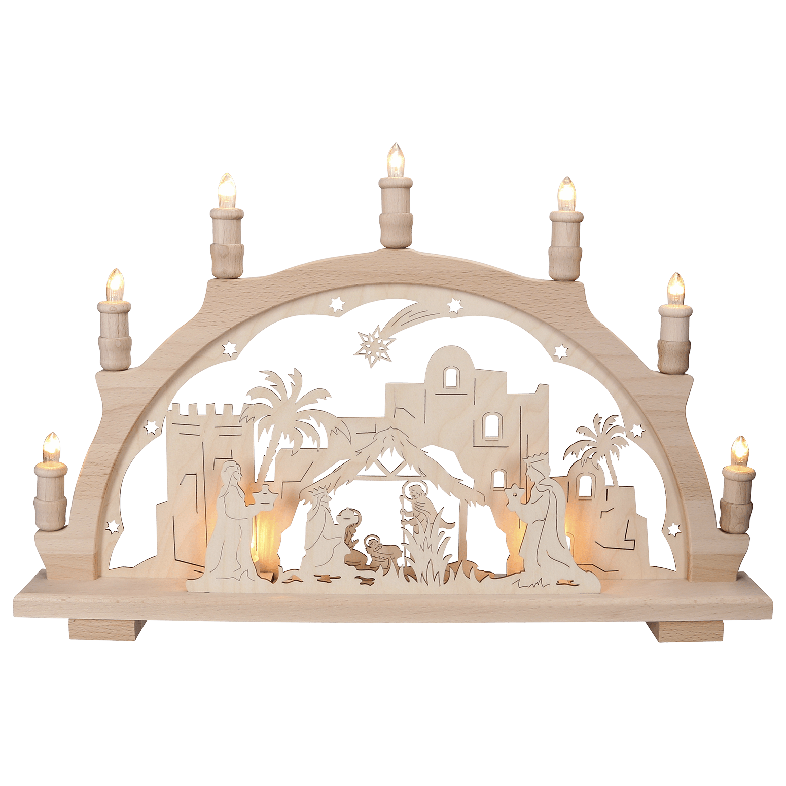 Schwibbogen 'Krippe' mit 7 Lichtern - WeihnachtsladenLenk & Sohn