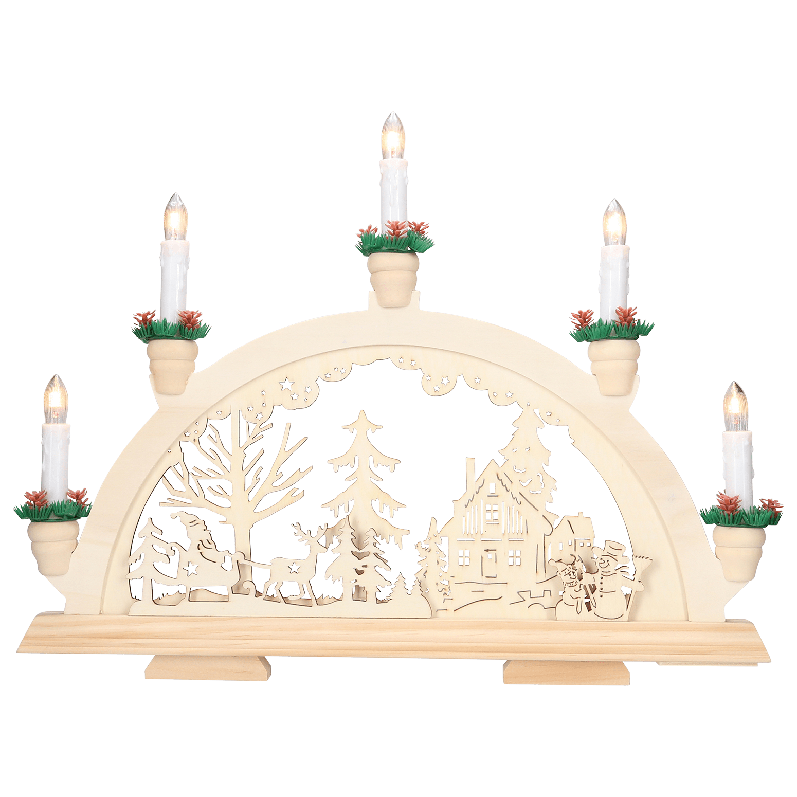 Schwibbogen 'Waldhaus' aus Holz - WeihnachtsladenHeinz HANDELSKONTOR