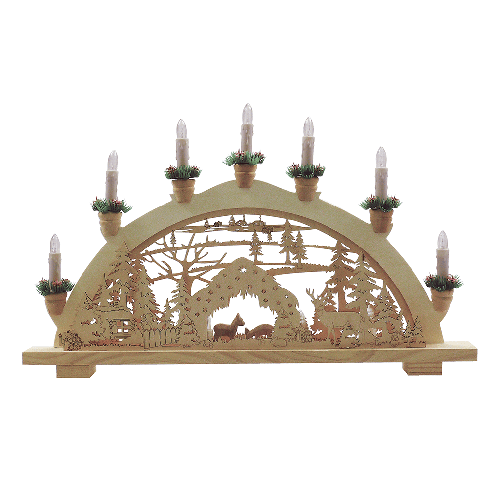 Schwibbogen 'Waldmotiv' 7flg. - WeihnachtsladenHeinz HANDELSKONTOR