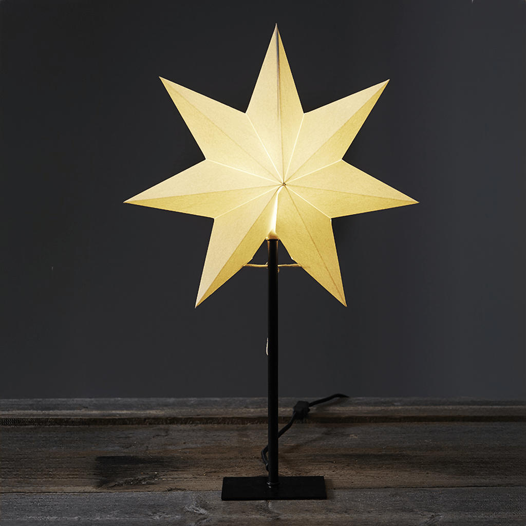 Standstern 'Frozen' 35x55cm weiß - WeihnachtsladenStar Trading