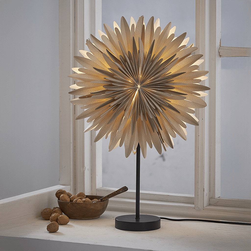 Standstern 'Winter' beige - WeihnachtsladenStar Trading