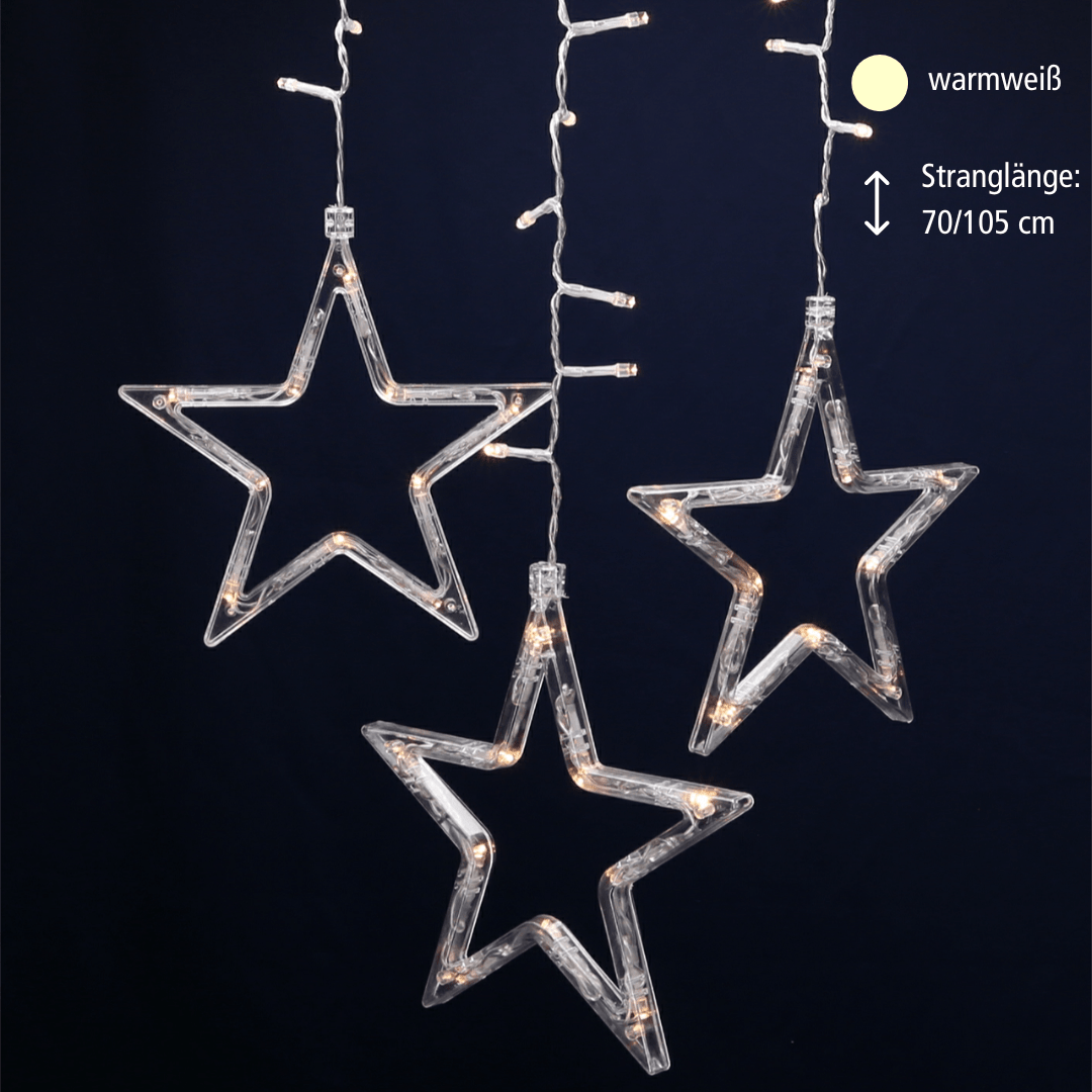 Sterne LED Lichtervorhang 120 ww LED - WeihnachtsladenLotti