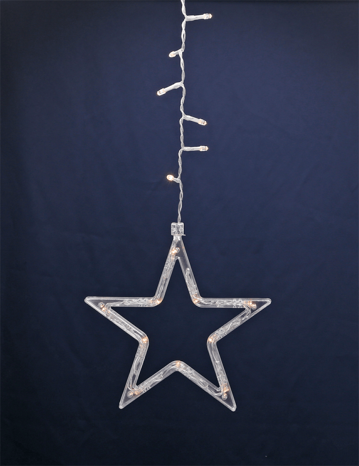 Sternenvorhang mit warmweißen LED - Lichtern - WeihnachtsladenLotti