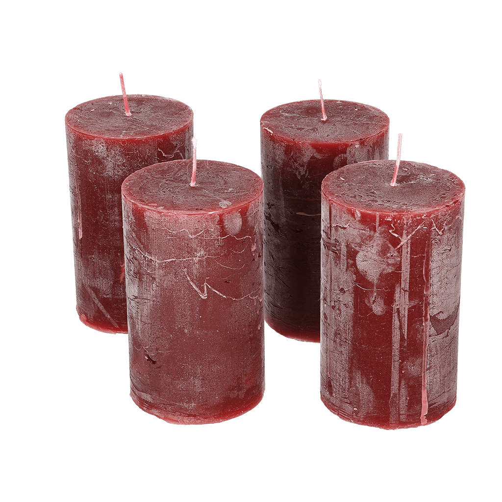 Stumpenkerze 100x60mm bordeaux - WeihnachtsladenSöllner Floristik