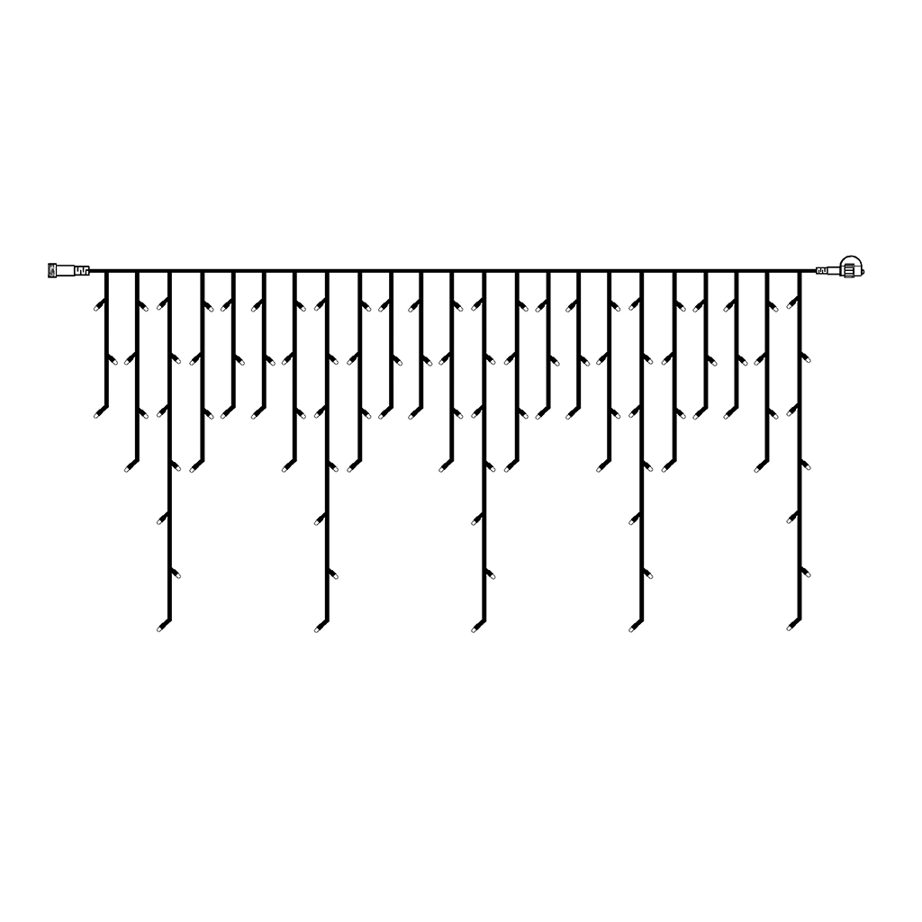 System Lichterkette - 24 LED - Icicle, 2x1m in warmweiß - WeihnachtsladenStar Trading