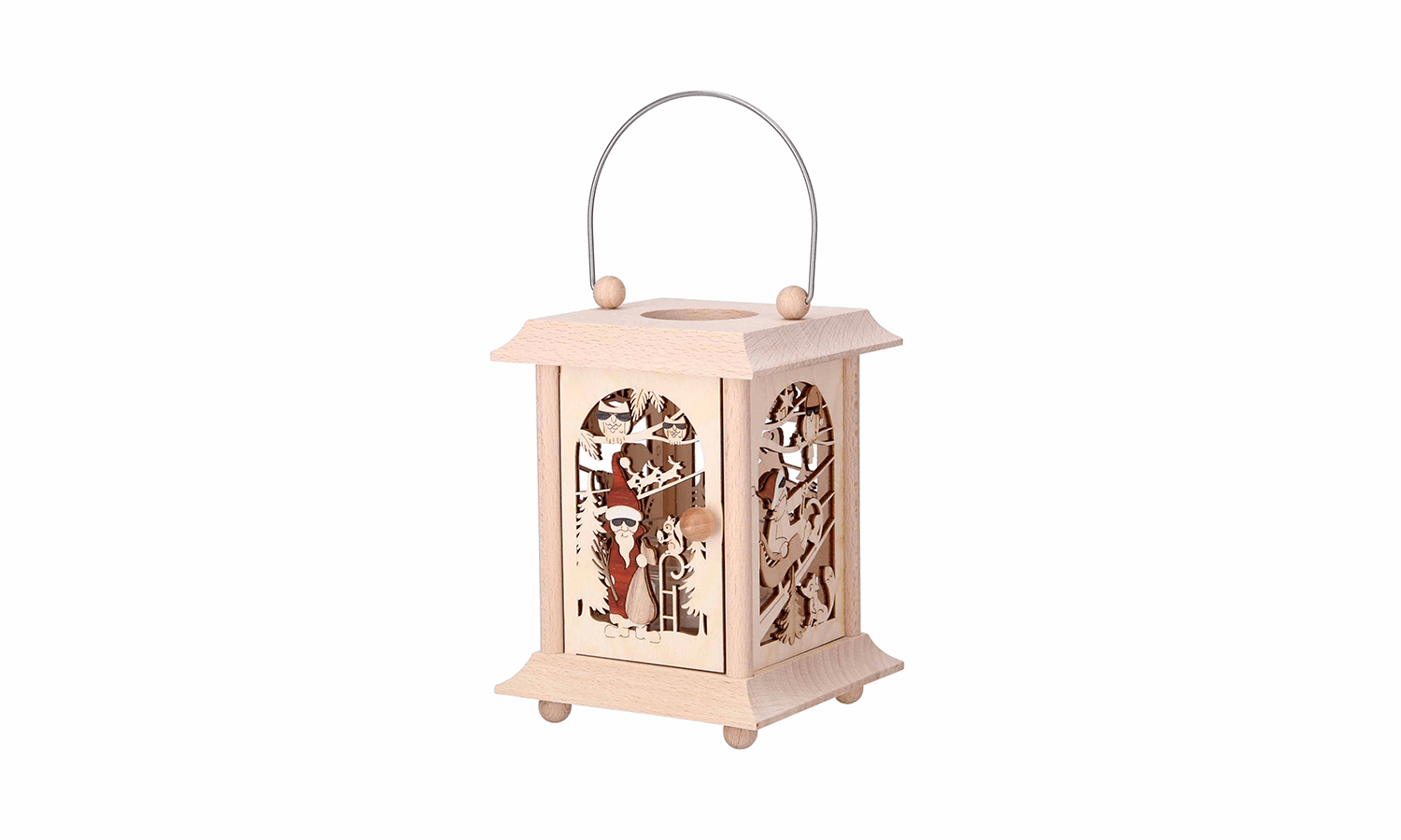 Teelicht - Laterne "Nikolaus" - WeihnachtsladenDrechslerei Kuhnert