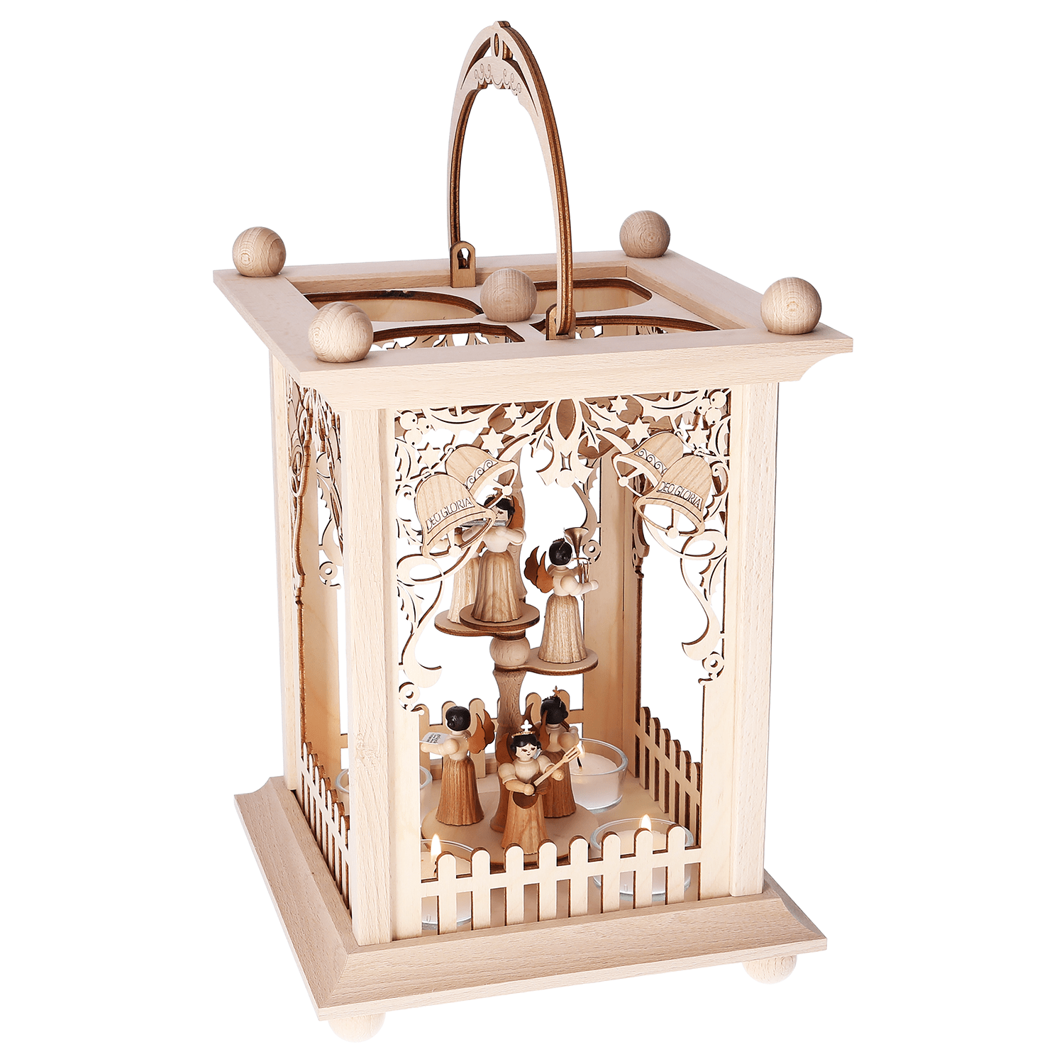 Teelicht - Laternenpyramide "Konzertengel" - WeihnachtsladenDrechslerei Kuhnert