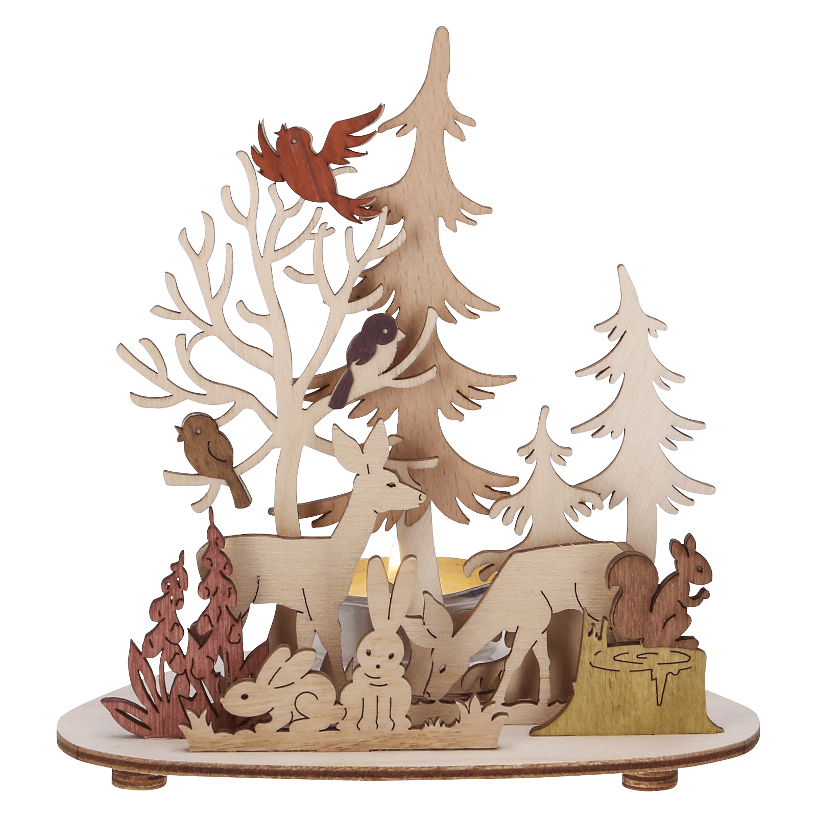 Teelichthalter "Wald & Wiese" - WeihnachtsladenDrechslerei Kuhnert