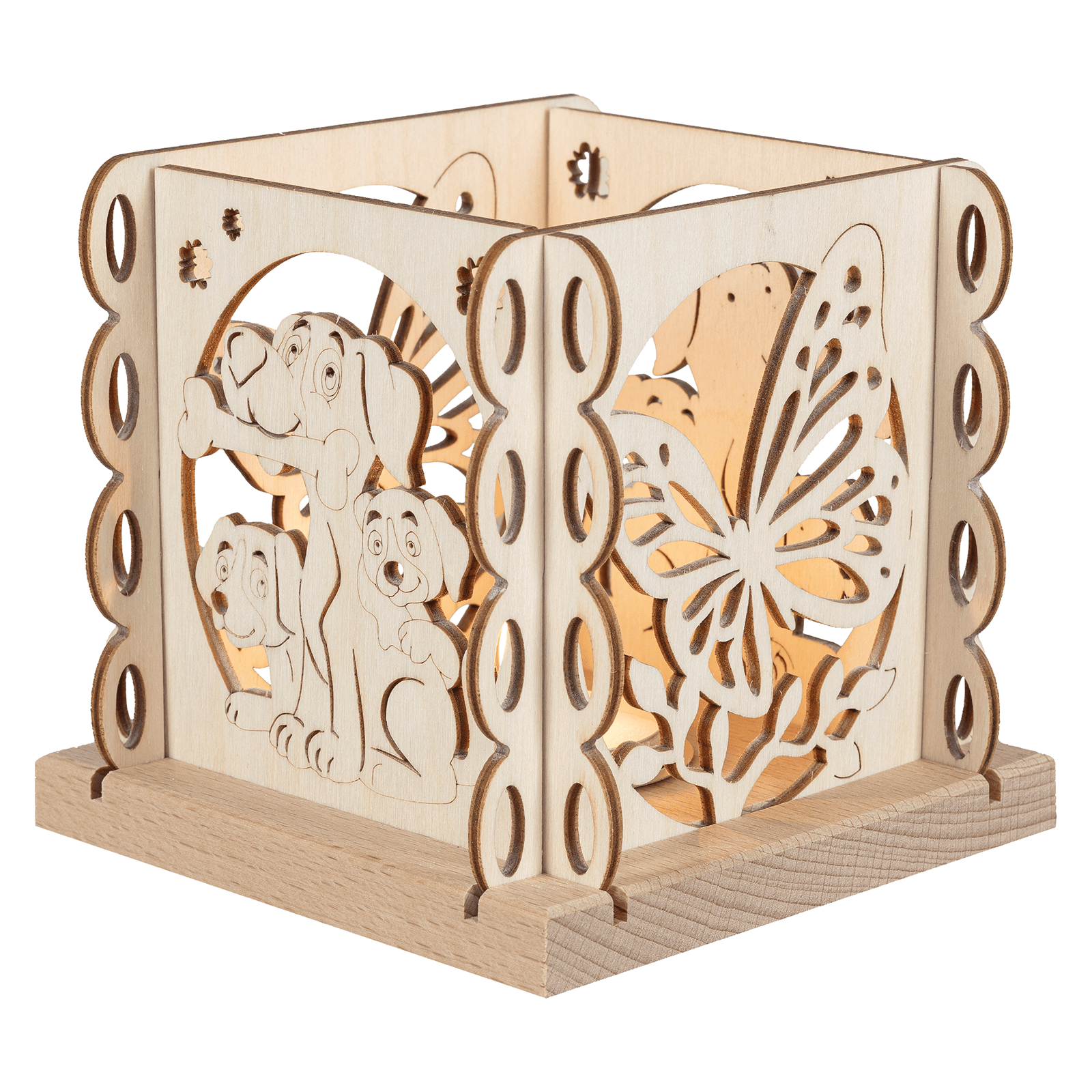 Teelichtlaterne 'Hundefreund' BS2141 - WeihnachtsladenSAICO