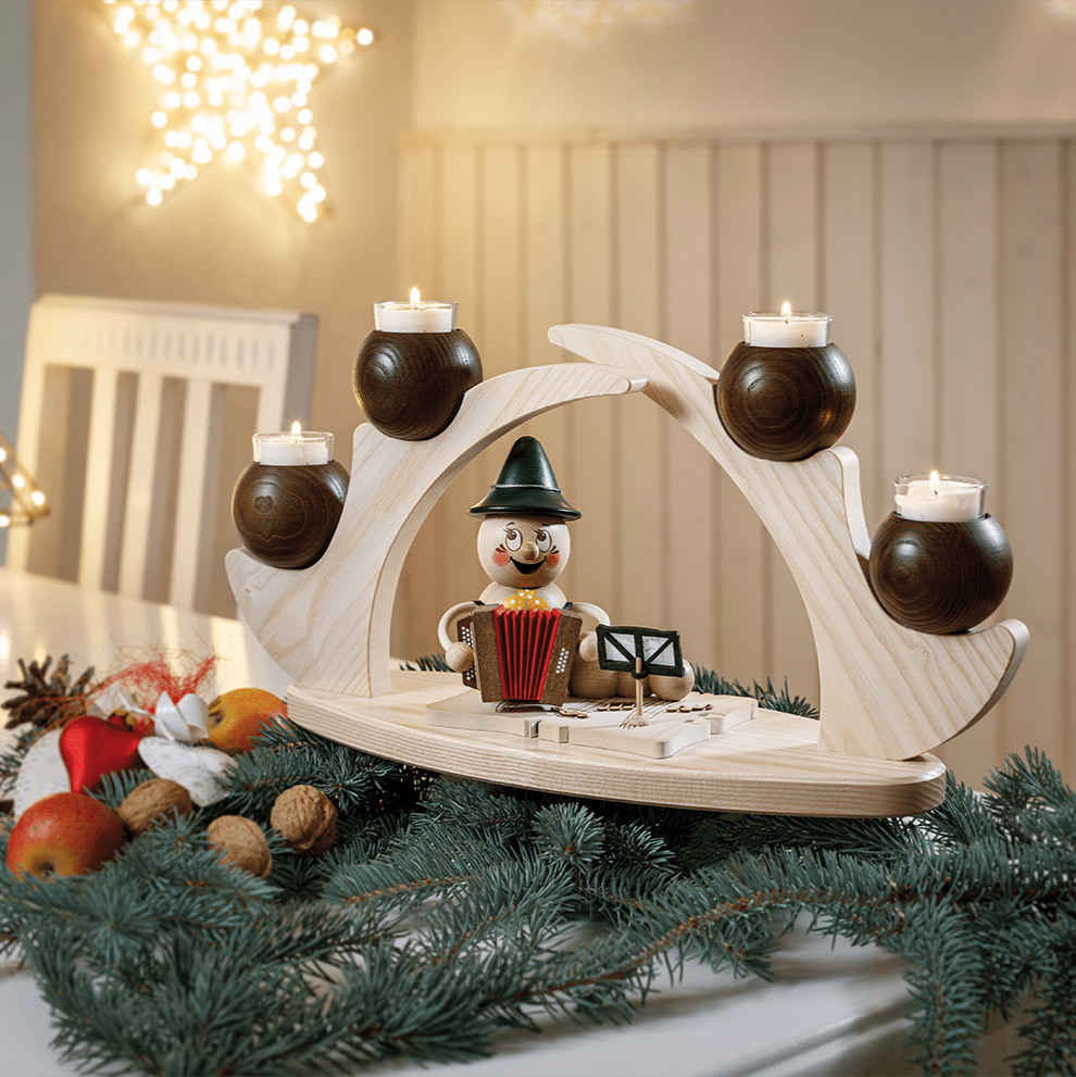 Tischleuchter 4flg. 27852 - WeihnachtsladenDrechslerei Kuhnert