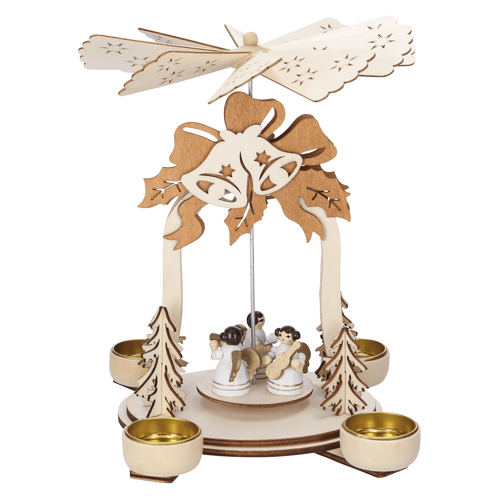 Traditionelle Teelicht - Pyramide 'Engel' - WeihnachtsladenHeinz HANDELSKONTOR