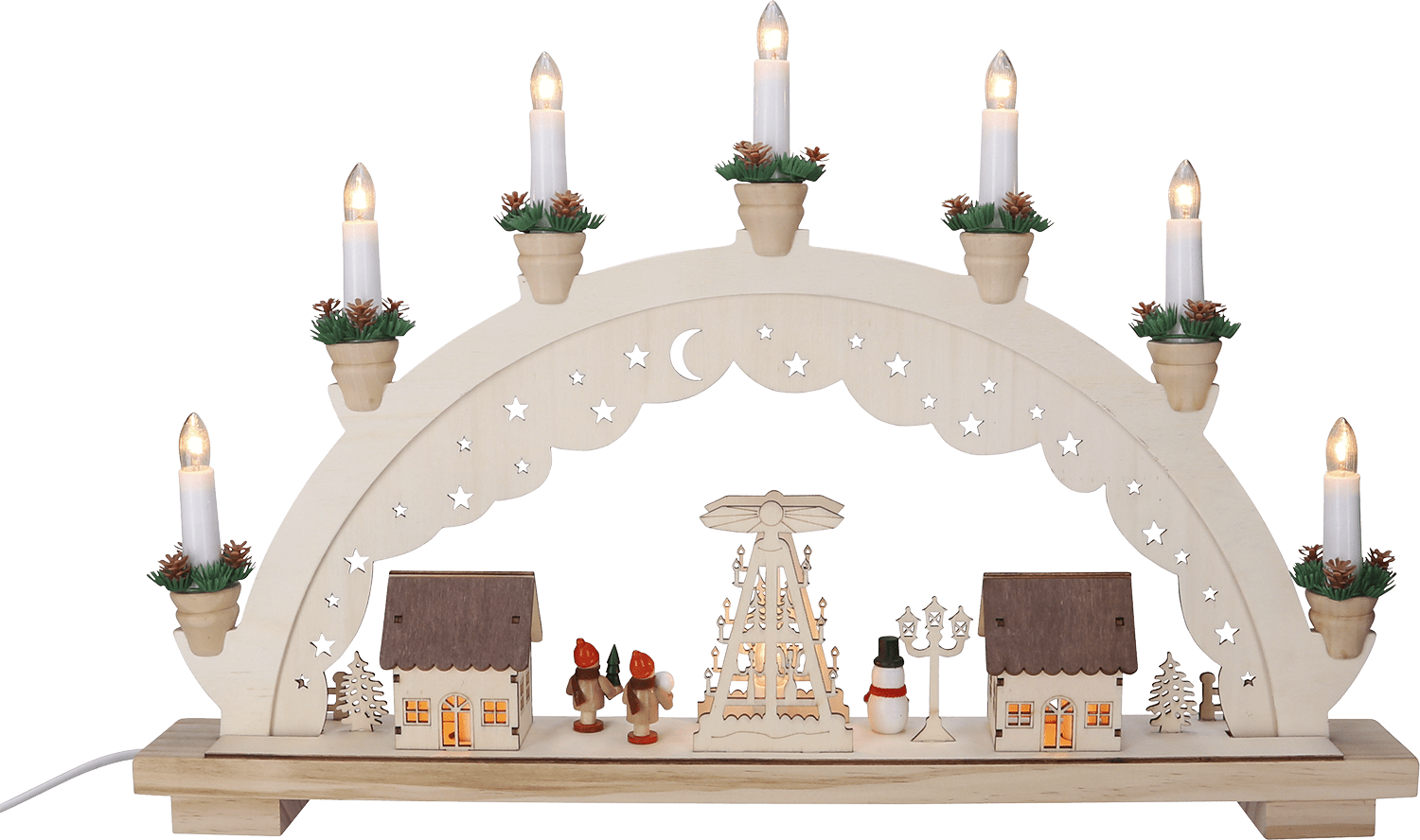 Traditioneller Schwibbogen 'Weihnachtspyramide' - WeihnachtsladenHeinz HANDELSKONTOR