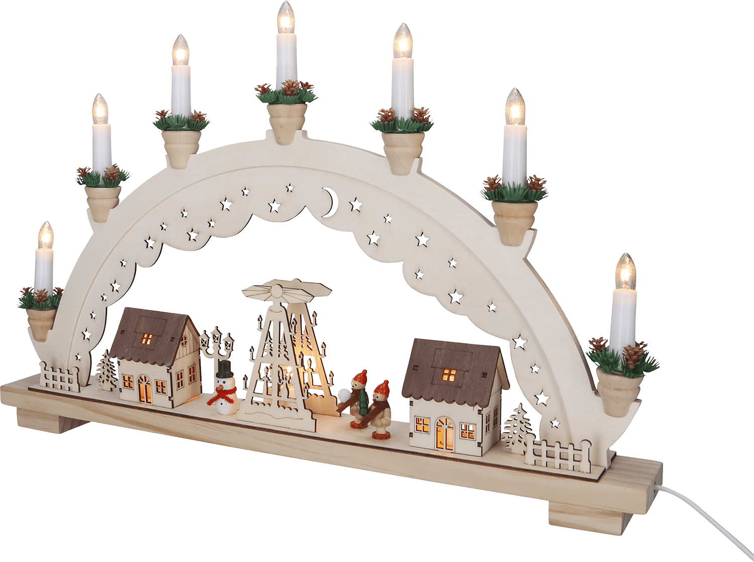 Traditioneller Schwibbogen 'Weihnachtspyramide' - WeihnachtsladenHeinz HANDELSKONTOR