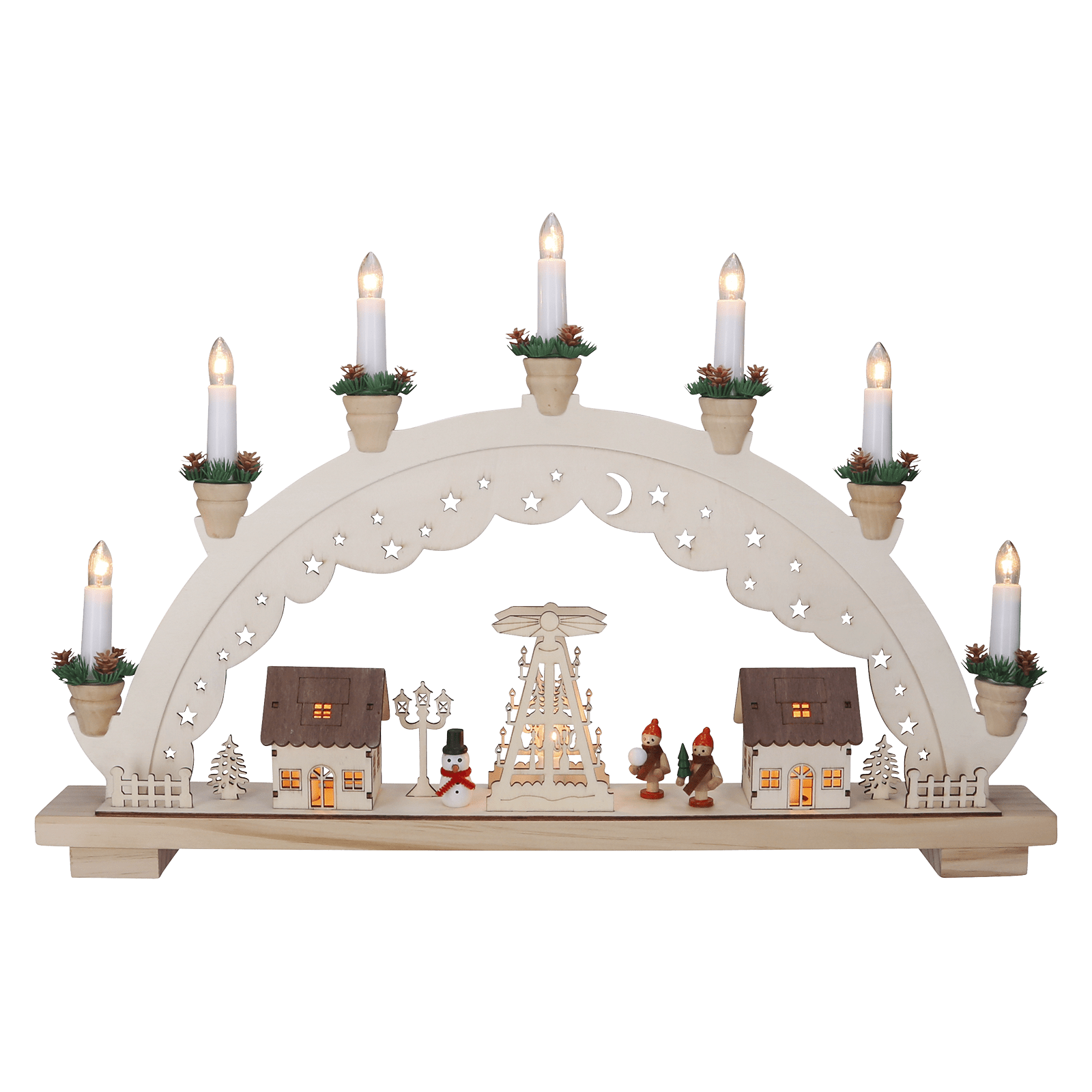 Traditioneller Schwibbogen 'Weihnachtspyramide' - WeihnachtsladenHeinz HANDELSKONTOR