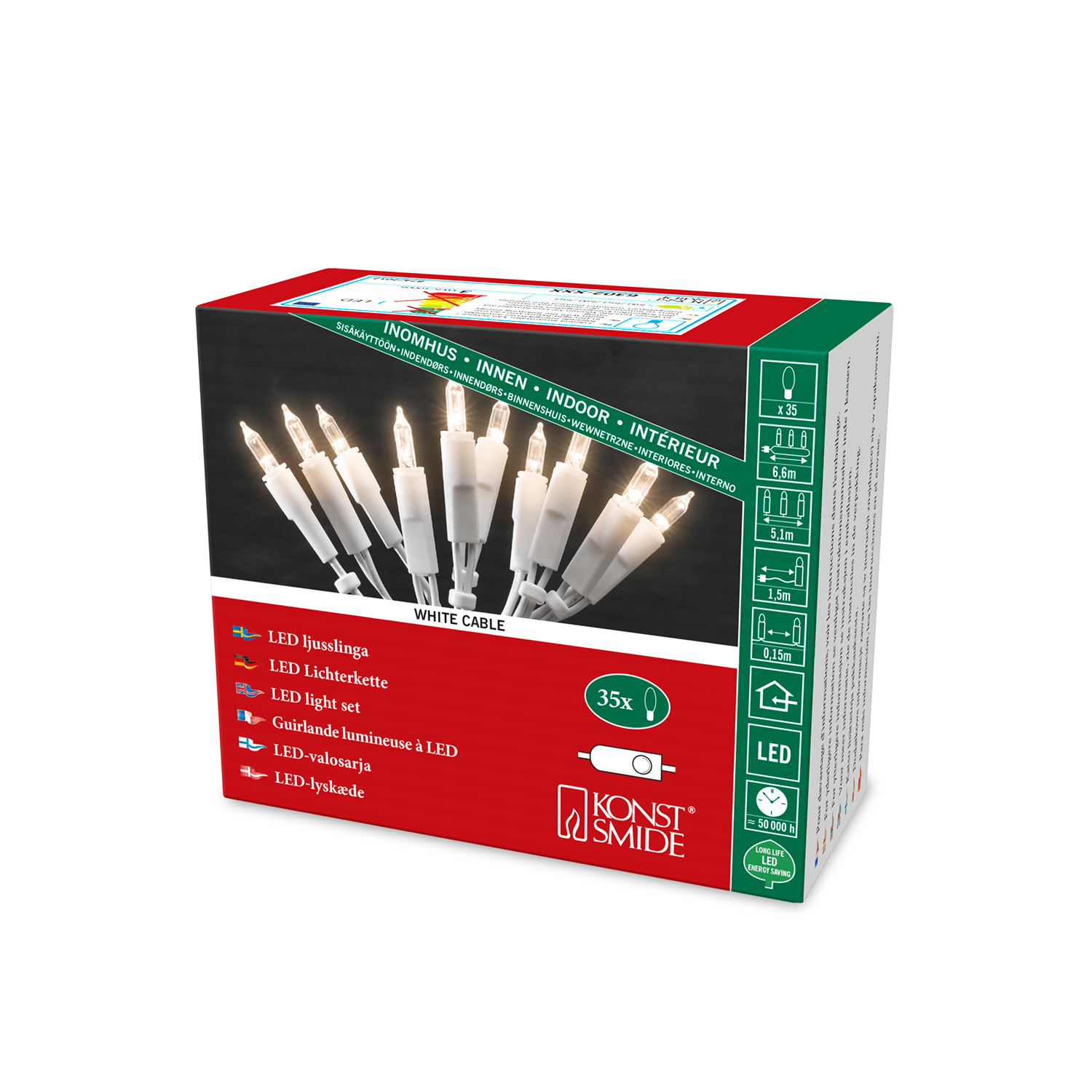 Warme LED - Minilichterkette für den Innen - und Außenbereich - WeihnachtsladenKonstsmide