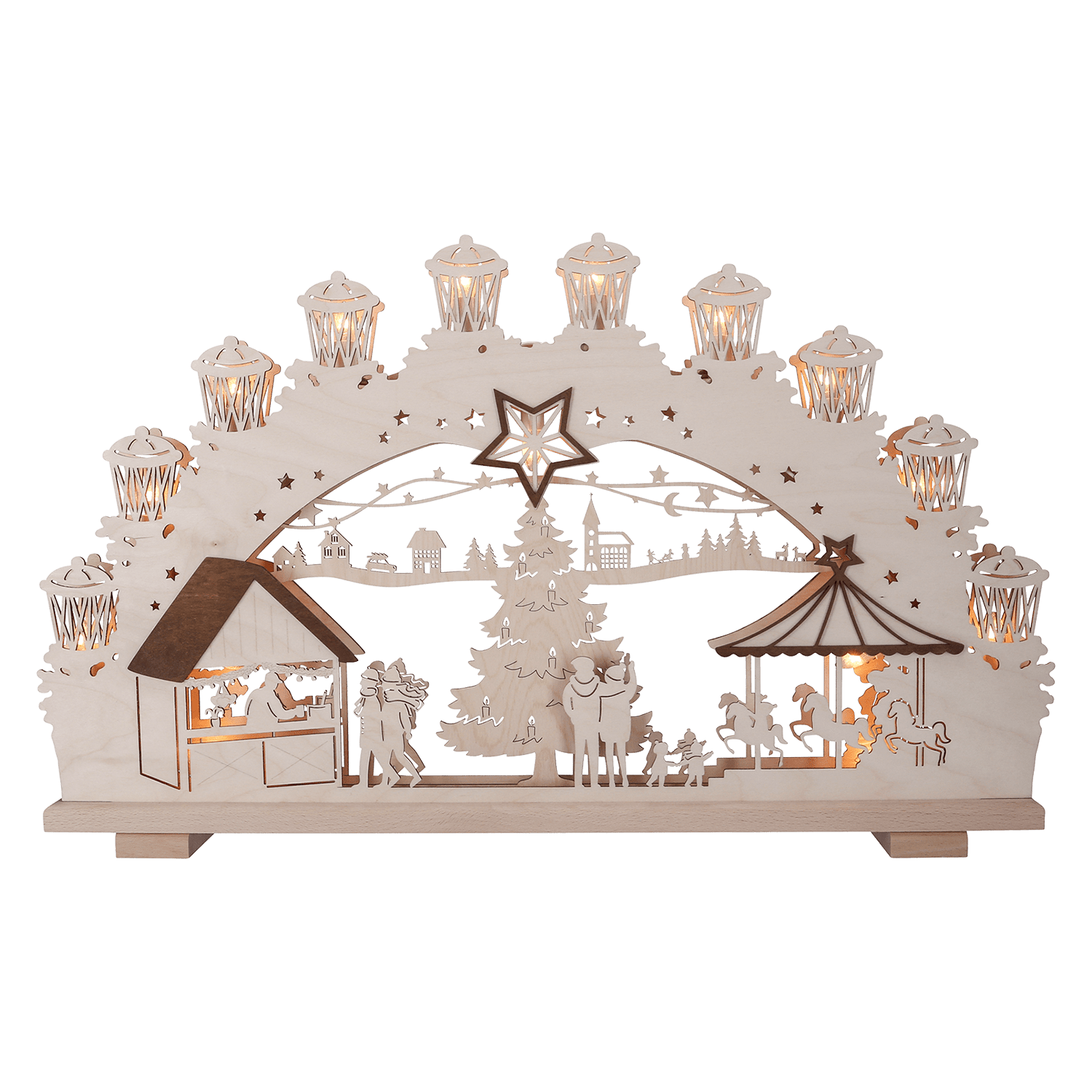 Weihnachtsbeleuchtung Lichterbogen 'Weihnachtsmarkt' LB2060 - WeihnachtsladenSAICO