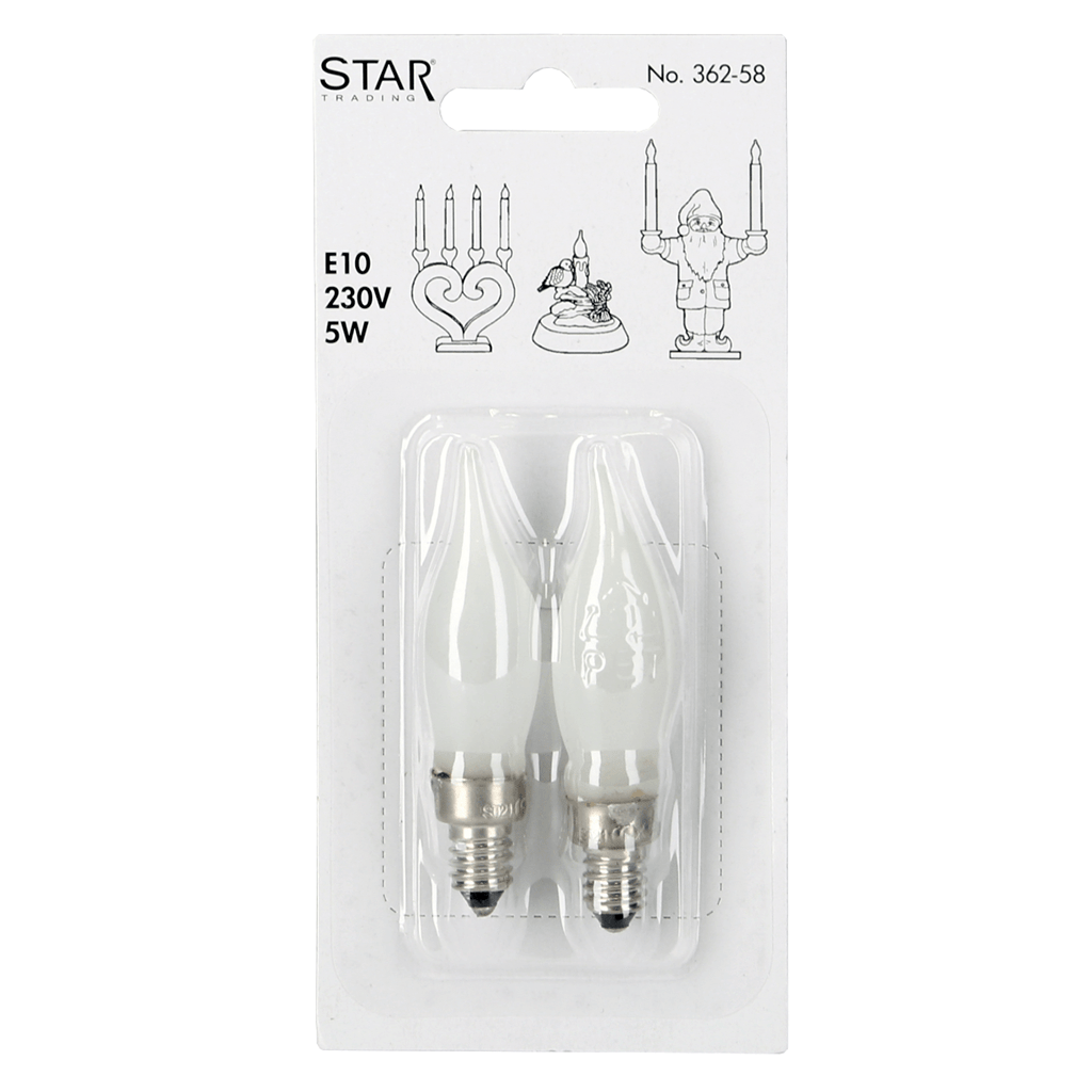 Windstoßlampe E10 (2 Stück) - WeihnachtsladenStar Trading